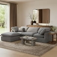 thumbnail image 2 of Meridian Furniture Indulge 94" Velvet L-Shaped Modular Sectional in Gray, 2 of 10