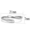 thumbnail image 2 of High polished (no plating) Stainless Steel Ring with No Stone for Women Minimalist Theme No Stone Stone Color Style TK3261 Size 5, 2 of 4