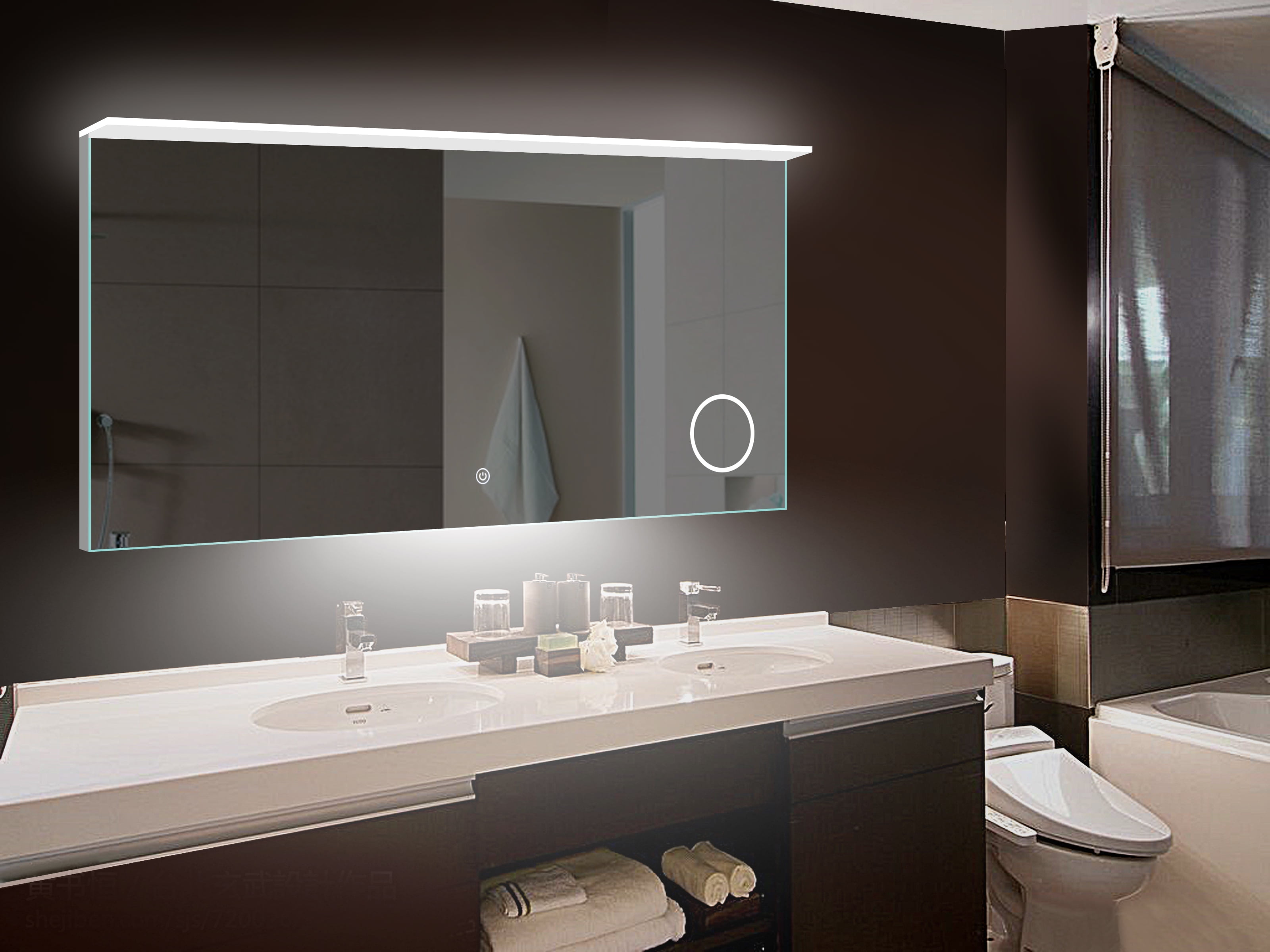 Moumoune Backlit Bathroom Vanity Mirror