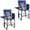 Blue, variant on SUNSPIRE Portable 30.7 in Seat Height Tall Folding Camping Chair, Directors Chair High Foldable Bar Stool with Side Table for Makeup Artist, Sports Events and Craft Shows, Supports 350 lbs, Black