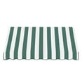 thumbnail image 2 of Awntech 8.38 Ft Dallas Retro Straight Slope Fixed Awning with Anodized Arms (100.5in x 31in x 24in), Forest/White Stripe, 2 of 2