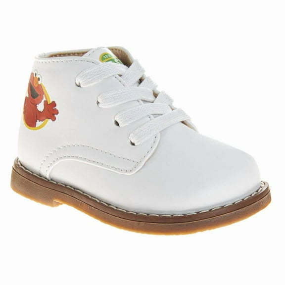 Sesame Street Kids First Walking Shoes. (Infant Little Kids), White, 6