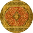 thumbnail image 1 of Ahgly Company Indoor Round Persian Yellow Traditional Area Rugs, 8' Round, 1 of 4