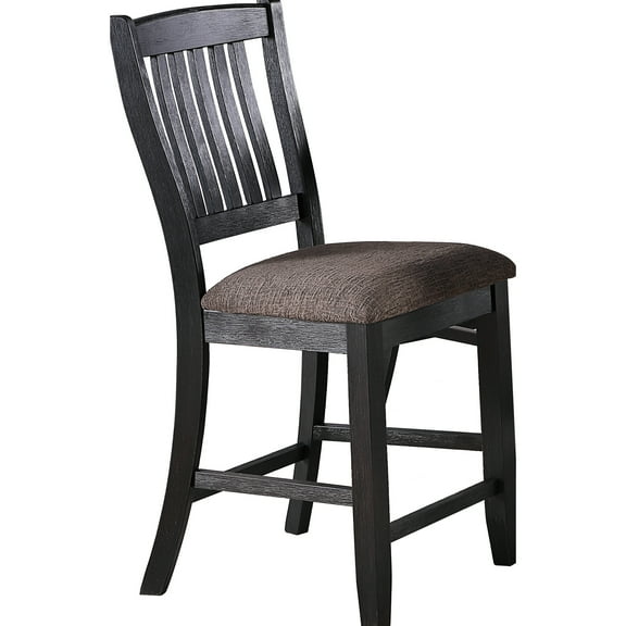 Dark Gray Nursery High Chair, Fabric Seat, Wood Base, 18"x23"x42"h Chair With Comfortable Frame