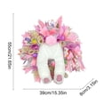 thumbnail image 3 of ZHMRFG Easter Wreath 15.75In,Artificial Flower Bunny Festive Candlestick Wreath Macaron Colors Simulated Texture Decor for Indoor Outdoor Lintels Walls Fireplaces Easter Party Spring Daily Home Decor, 3 of 6