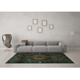 thumbnail image 3 of Ahgly Company Indoor Square Persian Turquoise Blue Traditional Area Rugs, 3' Square, 3 of 4