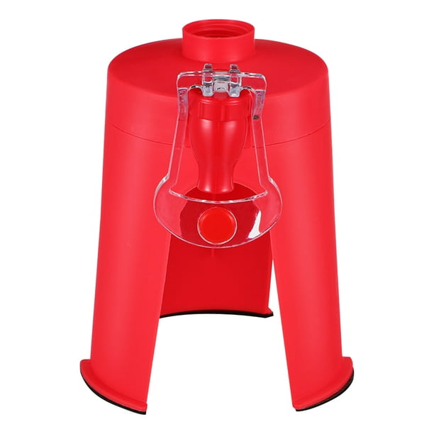 PTOOTP Dispensador de refrescos creativo de escritorio con grifo (rojo)