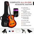 thumbnail image 4 of Best Choice Products 38in Beginner Acoustic Guitar Starter Kit w/ Gig Bag, Strap, Extra Strings - Sunburst, 4 of 9