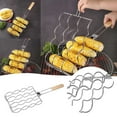thumbnail image 3 of Portable Foldable Grilling Rack For Corn Versatile BBQ Corn Holder Outdoor Cooking Tool Easy To Use And Compact Design, 3 of 6