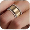 thumbnail image 1 of (Gold-6)2-Pack 14K Gold Plated Stacking Rings for Oura Gen 4/Oura Gen 3, Cubic Zirconia Simulated Diamond Oura Ring Stack for Women, 1 of 5