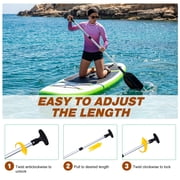 Kayak Paddle, HDJ 2Pcs Boat Paddles Telescoping Emergency Oar for Boat, 42 Adjustable Anti Slip Aluminum Plastic Canoe Paddles, Black