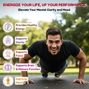 Shifaa Nutrition Energize Halal Vitamins – Natural Energy & Focus Support with B Vitamins, Caffeine & Taurine – 60 Servings, Jitter-Free