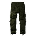 thumbnail image 6 of Matchstick Men's Retro Relaxed Plus Size Cargo Pants with Multi Pockets, 6 of 8