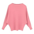 thumbnail image 4 of Oversized Batwing Sleeve Pullover Knit Sweater Crew Neck Long Sleeve Soft Casual Loose Fit Comfortable Fall Winter Fashion, 4 of 4