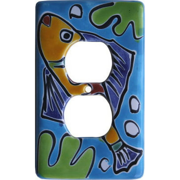 Aqua Fish Talavera Ceramic Switch Outlet