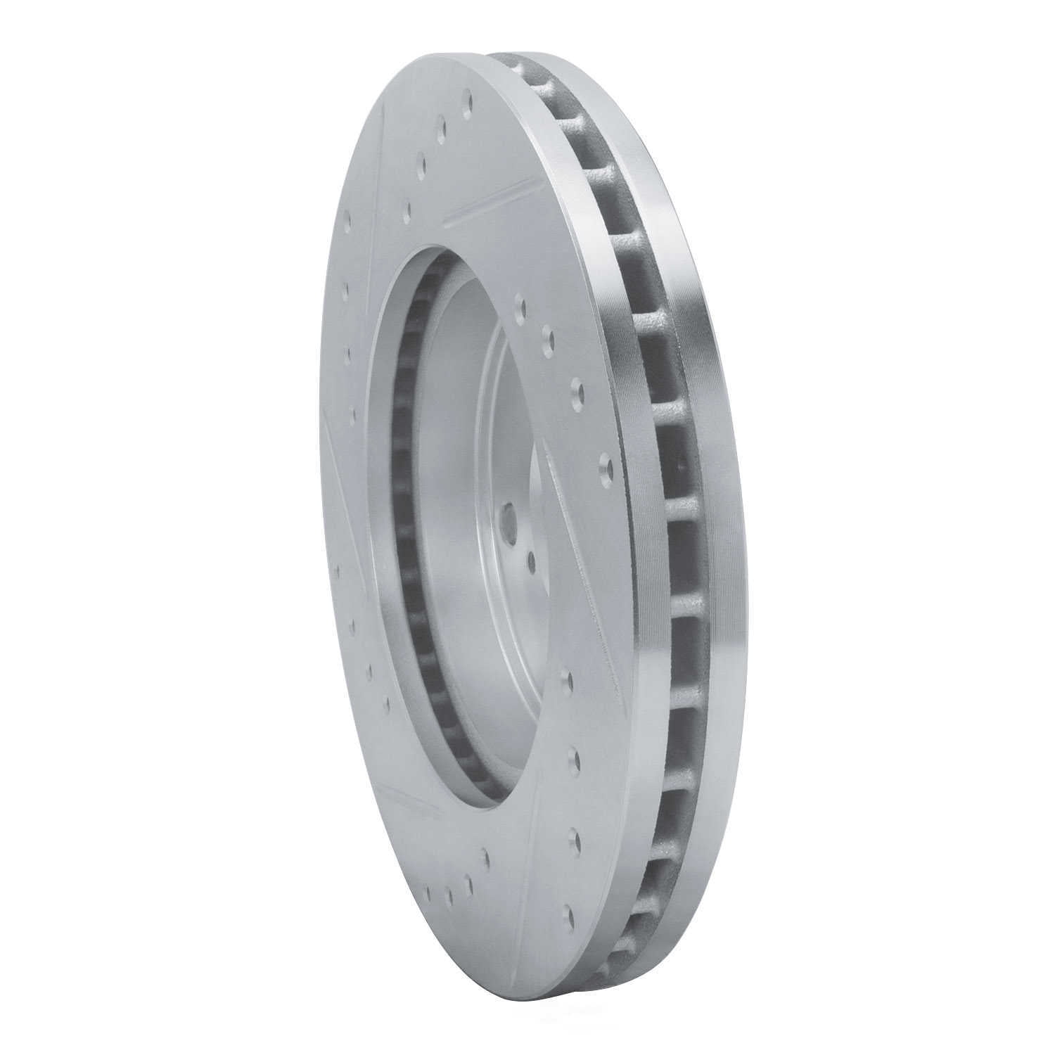 Dynamic Friction Company 631-76057R DFC Brake Rotor - Drilled And Slotted - Silver
