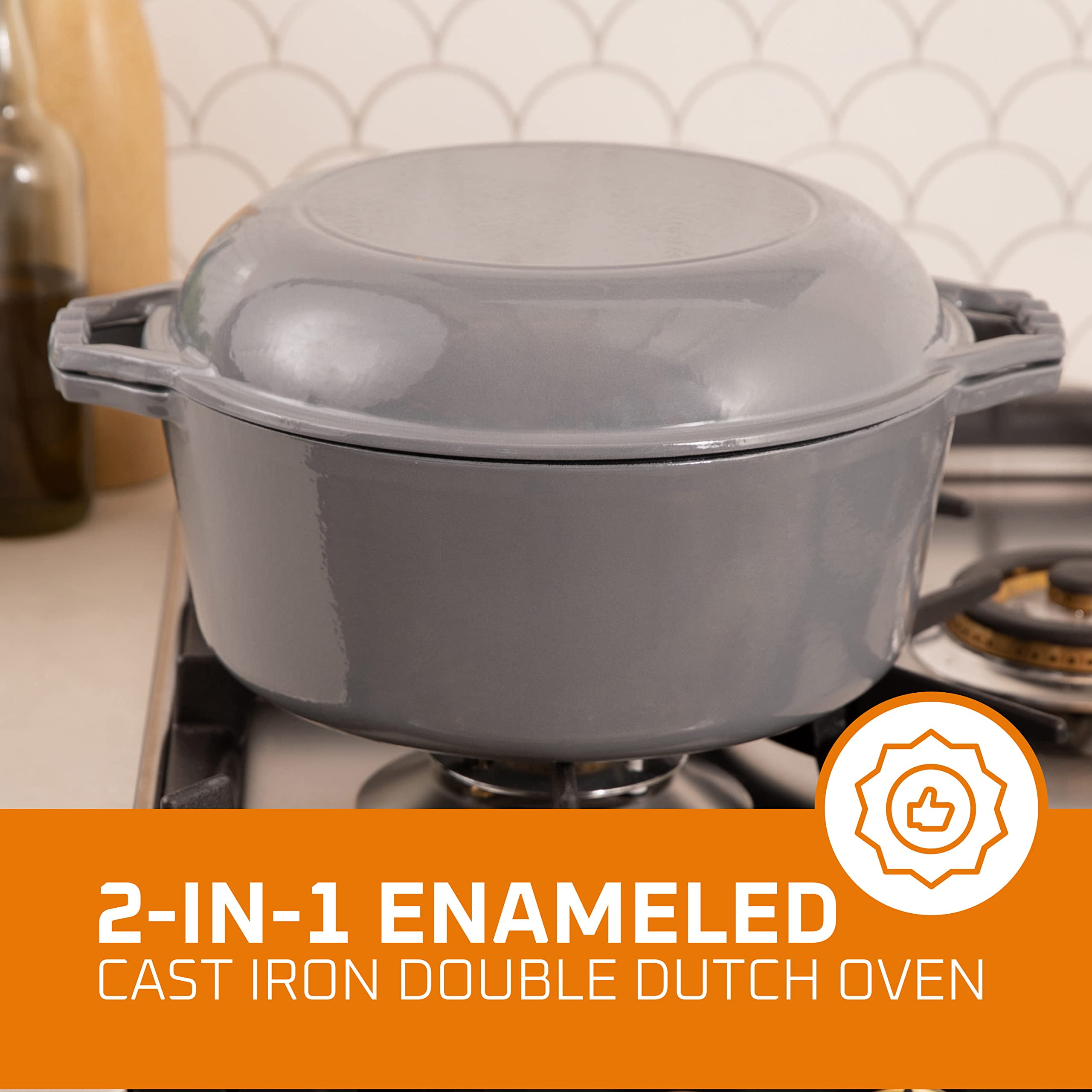 Bruntmor Red 7 Qt 2-in-1 Dutch Oven & SkilletPioneer Woman Cookware, 7 Qt  - Fry's Food Stores