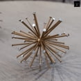 thumbnail image 3 of Gannon Sea Urchin Sculpture Decorative Accent – Coastal Nautical Ocean-Inspired Home Décor for Living Room, Shelf & Tabletop (Size- Medium, Gold), 3 of 7