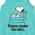 thumbnail image 2 of Peanuts - Snoopy Typos Make Me Sic - Toddler & Youth Girls A-line Dress, 2 of 5