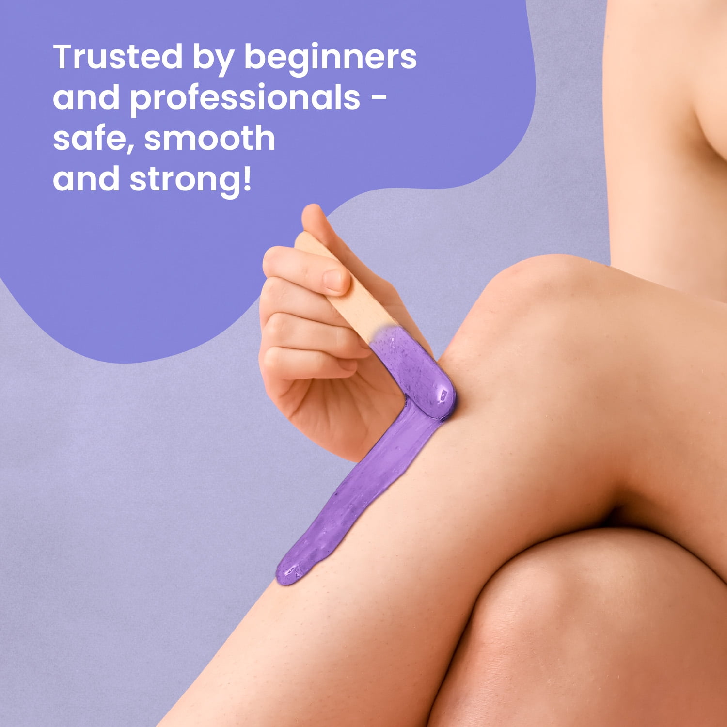 Tress Wellness Wooden Disposable Hair Removal Wax Applicator Sticks, 50 Count