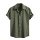 thumbnail image 2 of pstuiky Mangas cortas para hombre, Camisa tipo blusa de manga larga con cuello vuelto y solapa con estampado de cremallera para hombre camisetas de hombre l, 2 of 8