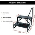 thumbnail image 2 of RV Steps with Handrail, 2 Step Stairs 5th Wheel Stair Hot Tub Steps Outdoor, Portable Mobile Home Stairs Steps Spa Step Ladder with Handrail for Travel Trailer, Motor Home, Camper, 2 of 6