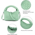 thumbnail image 4 of LHSHID Women Woven Tote Small Crossbody Bag, Weave Quilted Purse Square Shoulder Bag Woven Handbag with Detachable Strap, 4 of 7