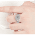 thumbnail image 5 of Double-Layer Tiger Claw Square Zircon Ring – Stylish and Modern Jewelry, 5 of 5
