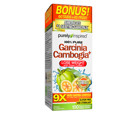 100% Garcinia Cambogia Weight Loss Supplements with Green Coffee Extract, Caffeine Free, Gluten