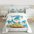 thumbnail image 2 of Feelyou Kids Vintage Chanukah Queen Comforter Set, Kawaii Rustic Gnome Bedding Sets, Christmas Snowflake Reversible Bedding Comforter Set, Microfiber Bedroom Decor, 3pcs, 2 of 8