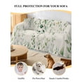 thumbnail image 4 of Green Eucalyptus Couch Cover for Dogs, Country Nature Leaf Succulent Plant Washable Sofa Covers Slipcover for Pets Dogs Futon Cover, Couch Recliner Covers, Oversized Chair Slipcover 71"x91", 4 of 9