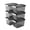 Black-6 QT, variant on 6 Quart Clear Storage Latch Box/bins 6-pack Plastic Container With Latches And Lid