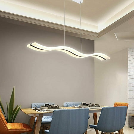 

WUZSTAR Modern LED Pendant Light Wave Ceiling Light with Remote Control for Living Room Dining Room Kitchen
