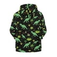 thumbnail image 2 of chaqlin Dinosaur Hoodies for Girls Boys Size 6-7 Trendy Y2K Full-Zip Sweatshirts Kids Hooded Coat Fall Winter Long Sleeve Jacket with Pockets, 2 of 7