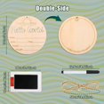 thumbnail image 2 of Baby Announcement Sign, 5.9 Inch Diameter Wooden Hello World Newborn Sign with, 2 of 4