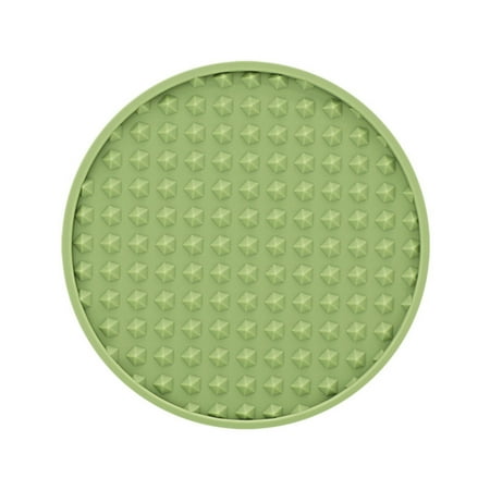 

Coasters for Drinks Soft Silicone Round Cup Mat Dual-Sided Drink Coasters Bean Green
