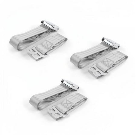 safeTboy Gray & Grey Lap Bench Seat Belt Kit for 1961-1964 Chevy Impala Airplane 2 Point - 3 Belts