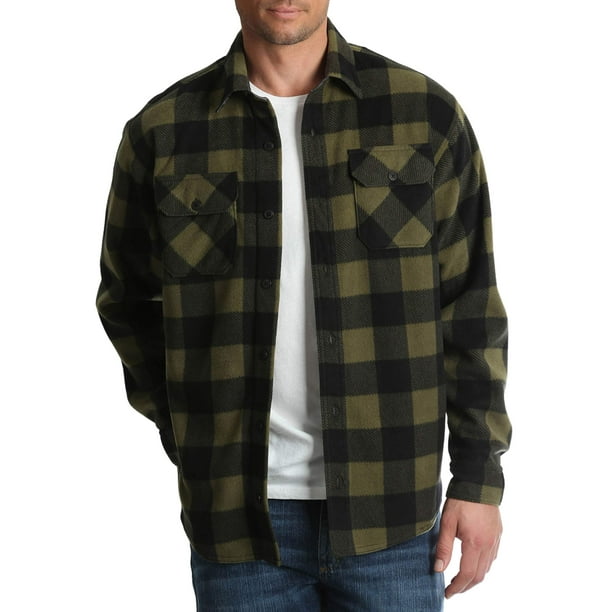 Wrangler Men'S And Big & Tall Wicking Fleece Shirt Jacket, Up To Size 5Xl - Wrangler Men'S And Big & Tall Wicking Fleece Shirt Jacket, Up To Size 5Xl -