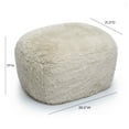 thumbnail image 4 of Britt Natural Vegan Shearling Ottoman, 4 of 7