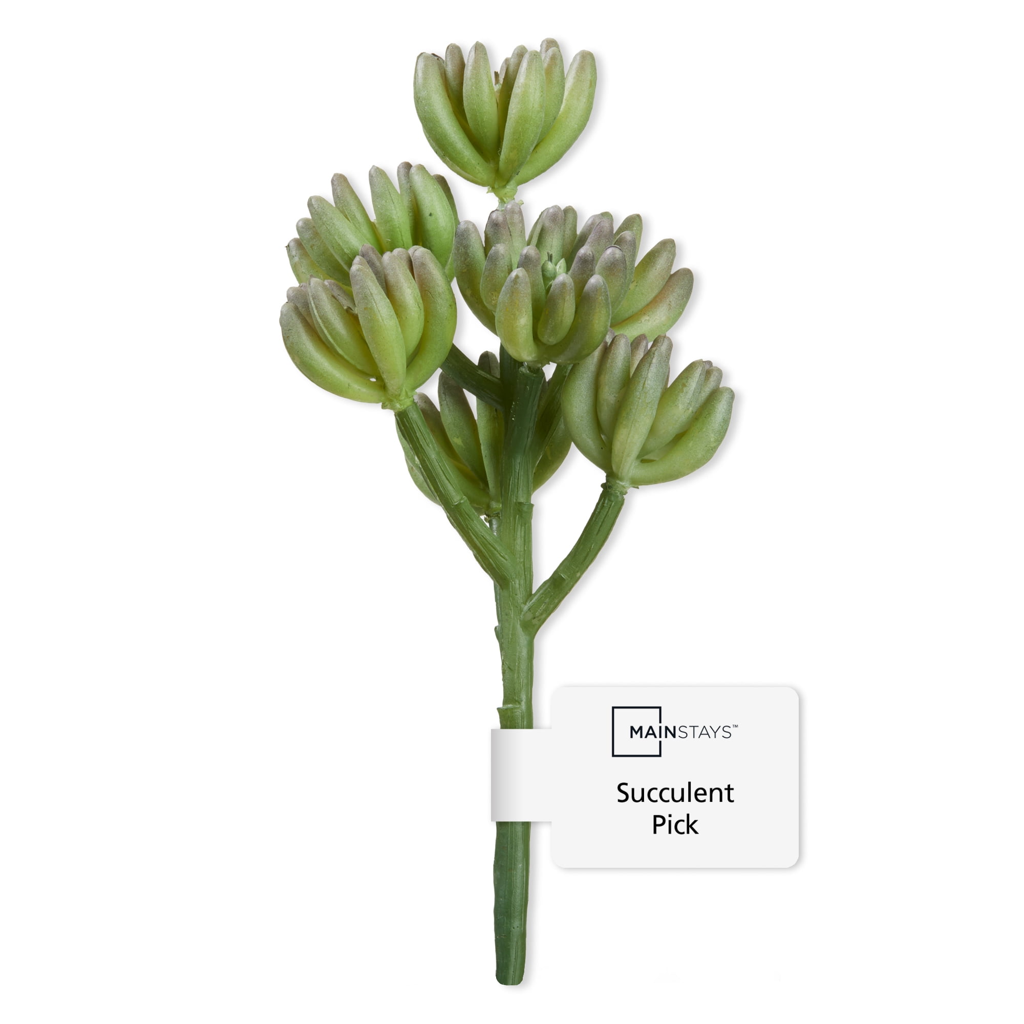 (3 pack) Mainstays Green Rose Artificial Succulent Pick, 2.75" x 6.75"