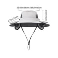 thumbnail image 4 of 3 Speed Solar Powered Fan Hat with 2 Fans, Wide Brim Sun Hat for Outdoor Fishing, Hiking Gardening, USB Solar Charging, Mother's Day Gift for Women Mom, Birthday Gift for Girlfriend, Gray, 4 of 7