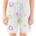 thumbnail image 2 of Simple Colorful Geometric Pattern Athletic Shorts Breathable with Comfort Fit Drawstring Casual Sweatshorts X-Large, 2 of 9