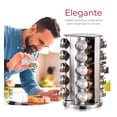 thumbnail image 3 of Especiero Giratorio, 20 Tarros Vidrio Organizador de Especias y Condimentos, 3 of 4