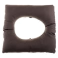 thumbnail image 2 of Funda para asiento de inodoro, cojín para cómoda, cómodo cojín Universal para asiento de inodoro para discapacitados, ancianos, dormitorio, granja, Agujero redondo marrón, 2 of 7
