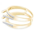 thumbnail image 4 of AFFY Round Shape White Cubic Zirconia Solitaire Enhancer Guard Ring 14K Yellow Gold Ring Size - 5, 4 of 8