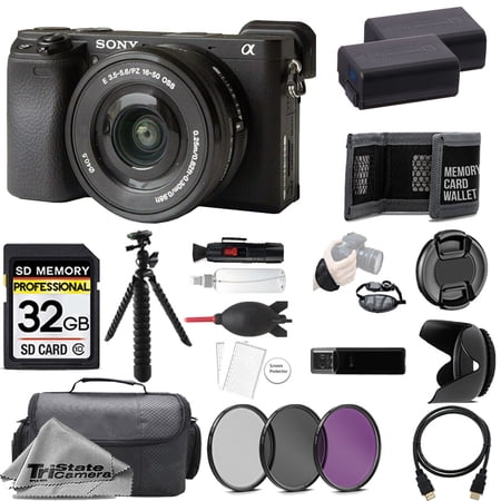 Sony Alpha a6400 Mirrorless Digital Camera with 16-50mm Lens + 32GB + Extra Battery+ 3 PC Filter- Accessory Kit (International Version)