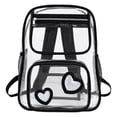 thumbnail image 5 of Weebloom Large School Clear Backpack For Kids Boys Girls Waterproof Transparent Backpack Front Pocket Daypack For Travel Bookbag Middle High School College Black, 5 of 7