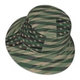 thumbnail image 3 of Gaeub Jungle Green Camo USA Flag Printed Double Sided Reflective Bucket Hat Foldable Sun Hat for Camping Hiking Fishing, 3 of 9