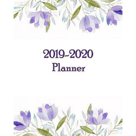 2019 - 2020 planner: Blue flower Large Daily Weekly Monthly 2020 Planner: July 2019 - June 2020 (Academic School Year, Student Planner) Paperback