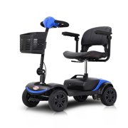 Electric Mobility Scooter, Long Range Power Extended Battery Electric Powered Wheelchair with 4 Wheel and Charger Basket, Compact Heavy Duty Mobile for Travel, for Grown-ups Elderly
